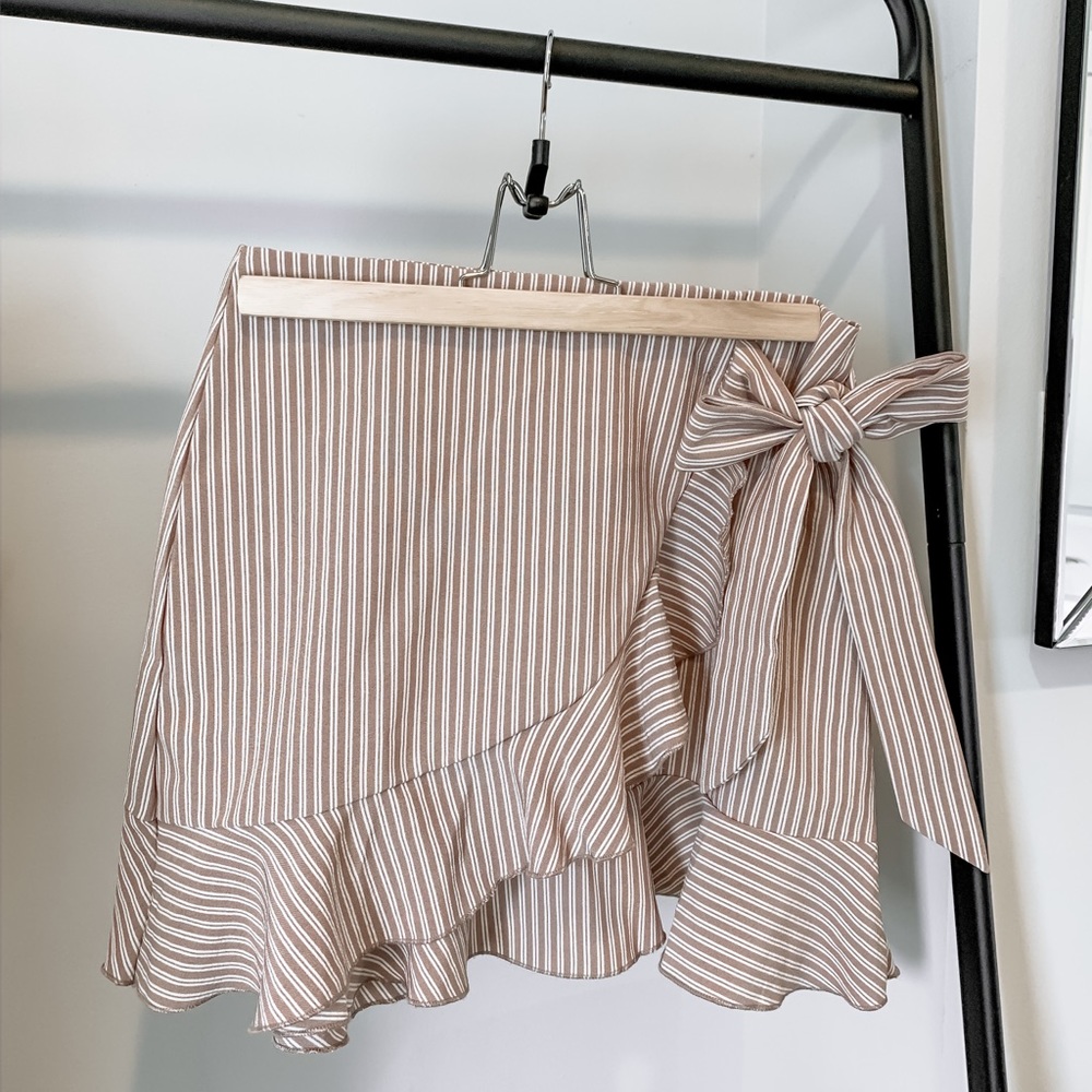 candy stripe wrap skirt
